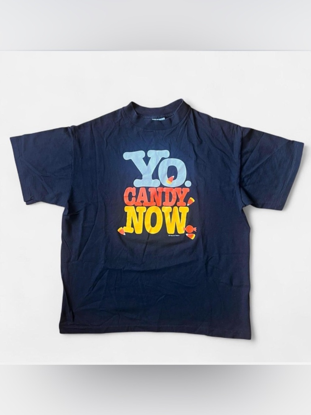 Vintage 90’s single stitch Peacock Papers Yo Candy Now Halloween tee Size XL
